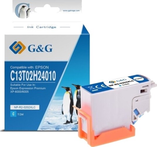 G&G 15176, Cyan, 12 Ml, 1 Stykker, 650 Sider, Enkeltpakke