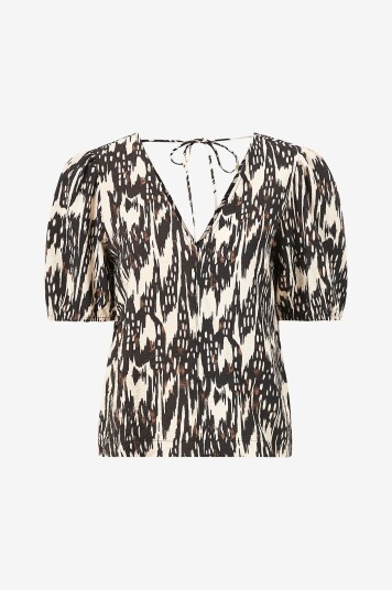 Object - Bluse objFanja S/S Top 128 - Flerfarget