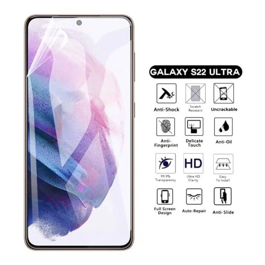 2-pack omfattende Galaxy S22 Ultra Screen Protector NanoEdge