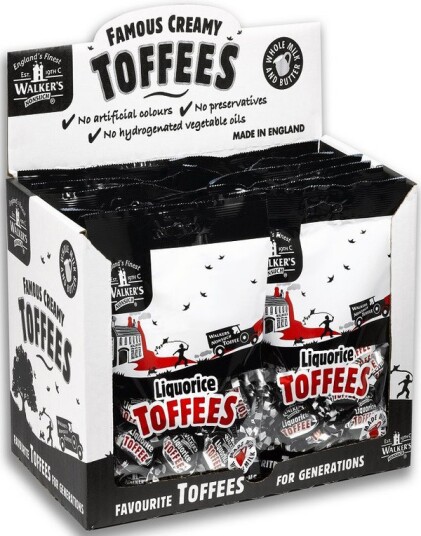 12 poser Walkers Liqurice Toffees – Hel Eske