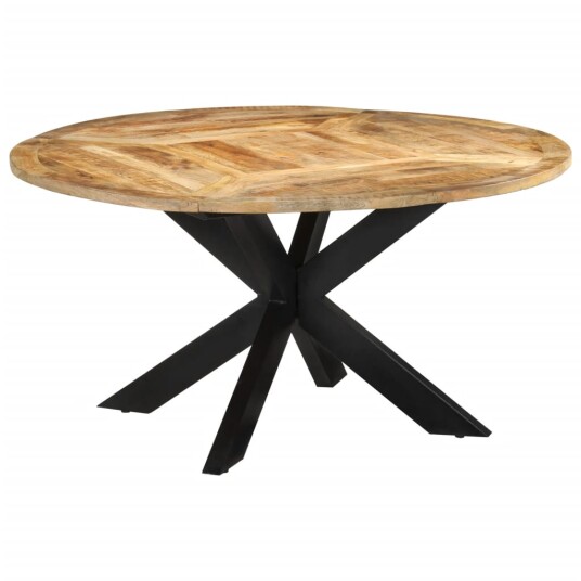 Spisebord Ø150x76 cm grov heltre mango 351710 Spisebord Ø150x76 cm grov heltre mango 351710