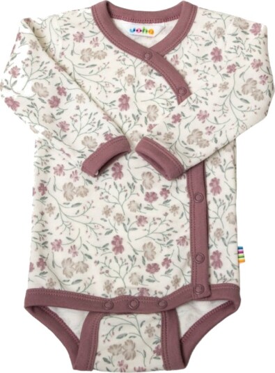 Joha Body Omslag i Ull & Bambus Blomster Off White