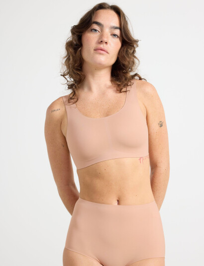 Lindex Bra Svea U Neck Top Beige S Lindex Bra Svea U Neck Top Beige S
