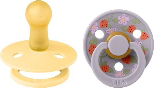 BIBS x Liberty Colour Strawberries Smokk 2-Pakk Lateks Str 2 Pale Butter Mix