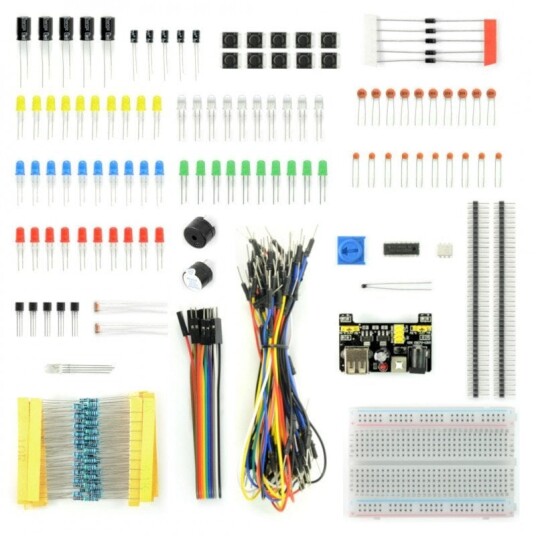 Elektronikksett med 235 komponenter – LED motstander kondensatorer for Arduino