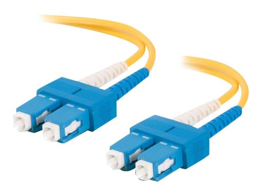 C2G SC-SC 9/125 OS1 Duplex Singlemode PVC Fiber Optic Cable (LSZH) - koblingskabel - 2 m - gul