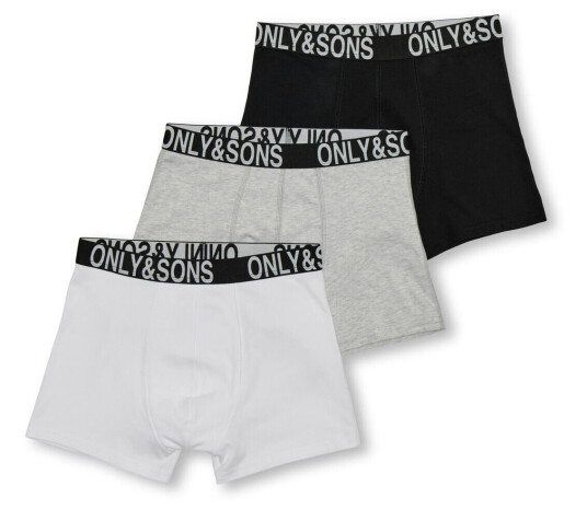 Only - Sons Jr Fitz Bold Logo Boxer 3-Pack Sort 134/140