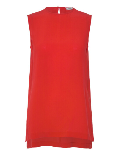 Closed Slit Top Shirts & Blouses Fiery Red Red S