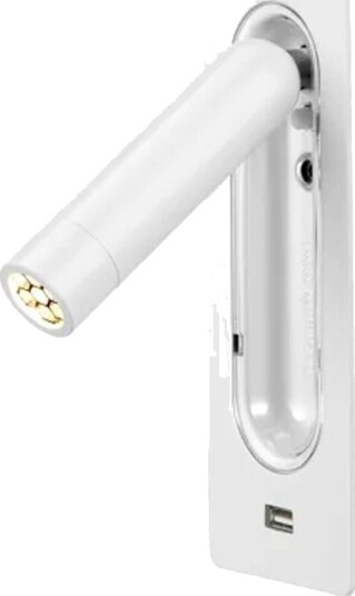 Marset Ledtube Vegglampe Med USB Hvit