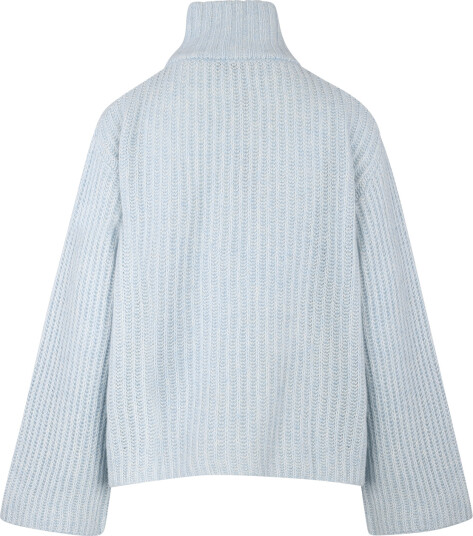 Majken Cardigan Light Blue M Zip wool cardigan