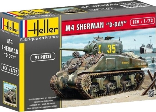 Heller 79892 M4 Sherman D Day Modelltank Byggesett 1:72