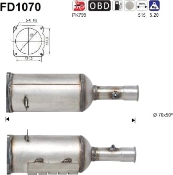 Partikkelfilter AS FD1070