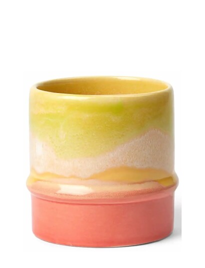 Kähler Poppery Krus 36 Cl Yellow/Apple Green/Pink - Multi/patterned - 36 CL