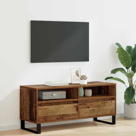 TV skap Gamle tre 100 x 34,5 x 44,5 cm Ingeniørtre og jern TV skap Gamle tre 100 x 34,5 x 44,5 cm Ingeniørtre og jern