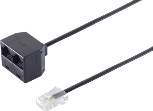 S/Conn Maximum Connectivity 712310,1 M Rj-11 2 X Rj-11 Sort Hankjønn Hunkjønn