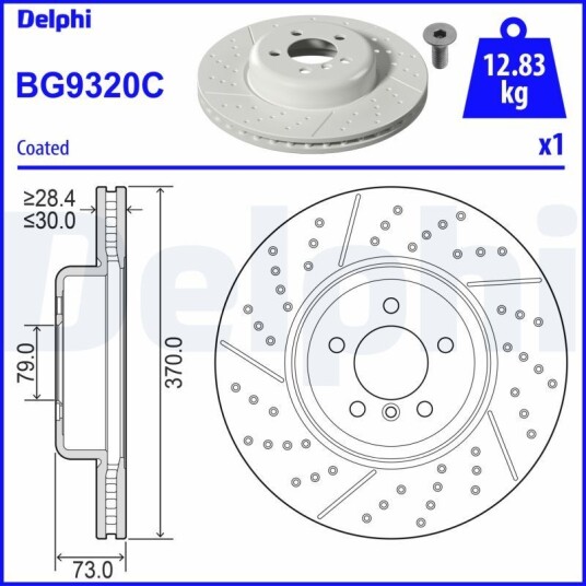 Bremseskive DELPHI BG9320C Bremseskive DELPHI BG9320C