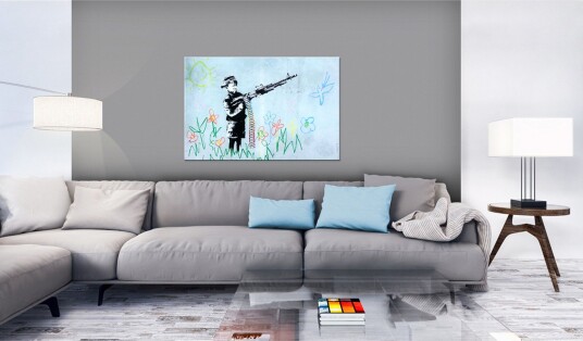 Tavla Boy with Gun by Banksy 60x40