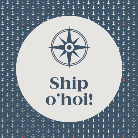 Serviett lunsj 20 stk Ship O´hoi blå