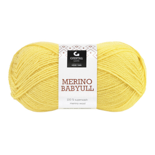 Gjestal Garn Merino Baby Ull 914 Gul