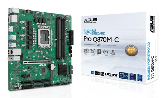 Asus Pro Q870M-C M-ATX Hovedkort med LGA1851 og DDR5