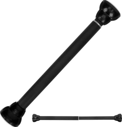 Justerbar dusjforhengstang 200 cm gummi kompatibel med perforerte dusjforheng 60 110 cm