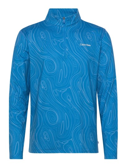 Calvin Klein Golf Printed Newport Half Zip Blue S
