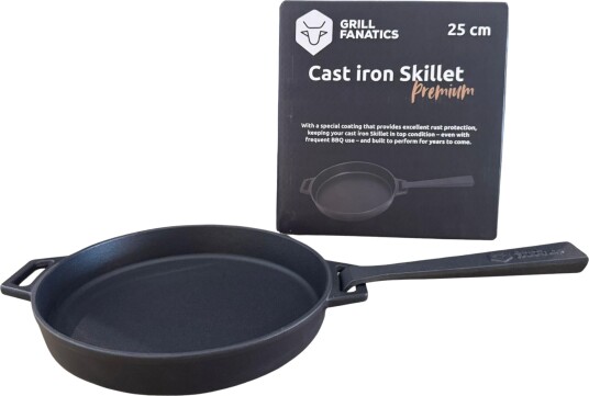 Grill Fanatics Cast Iron Skillet 25 cm Støpejernspanne 25cm diameter Grill Fanatics Cast Iron Skillet 25 cm Støpejernspanne 25cm diameter