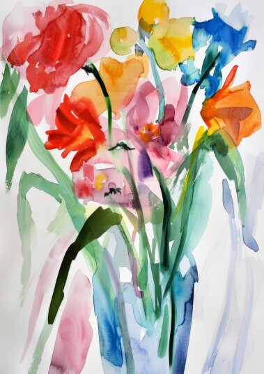 Plakat Livlig Blomsterkunst Plakat Livlig Blomsterkunst