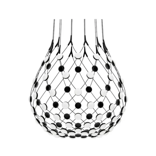 Luceplan Mesh Pendel Ø80xH60 5m w/Wireless Kit Black