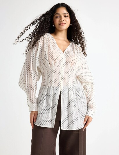 Lindex Blouse Bonnie Brown XS