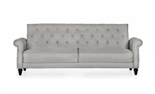 Soffadirekt LEEDS Sovesofa Chesterfield Lys grå