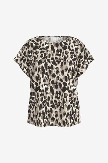 Vila Topp viJosa S/S Top Grå