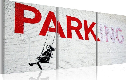 Bilde Pike På En Huske Banksy 120x60 Artgeist sp. z o. o.