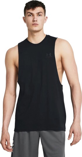 Under Armour Ua Left Chest Cut Off Tank Black XXXL