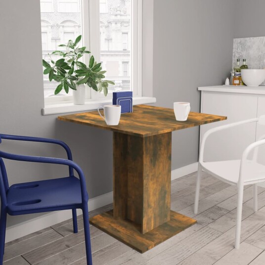 vidaXL Spisebord røkt eik 80x80x75 cm konstruert tre vidaXL Spisebord røkt eik 80x80x75 cm konstruert tre