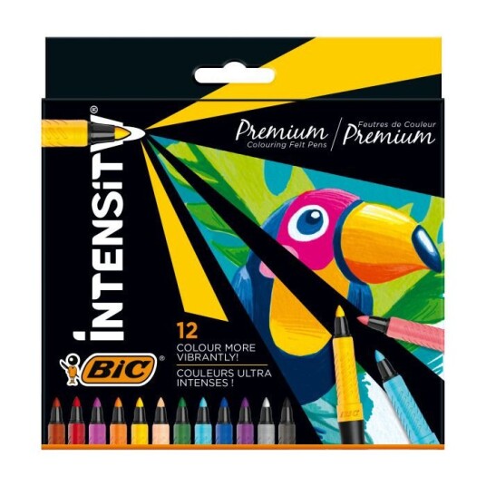 BIC Intensity Fiberpenner 12 Farger