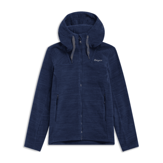 Bergans Hareid Fleece Hood Jacket Women Navy Blue XS XS