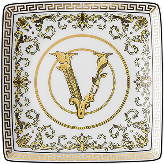 Versace Virtus Gala hvit fat 12x12 cm Versace Virtus Gala hvit fat 12x12 cm