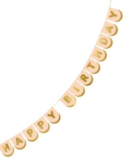 Happy Birthday Banner 13x150 cm Hester og Blomster Happy Birthday Banner 13x150 cm Hester og Blomster