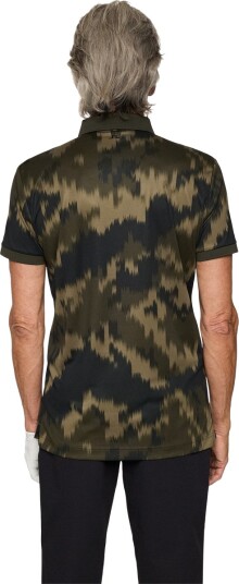 J.LINDEBERG Tour Tech Print Golf Polo T skjorte Herre Grønn/Svart M