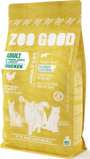Zoo Good Kattemat Kastrert Vektkontroll Kornfri Kylling 8 kg Zoo Good Kattemat Kastrert Vektkontroll Kornfri Kylling 8 kg