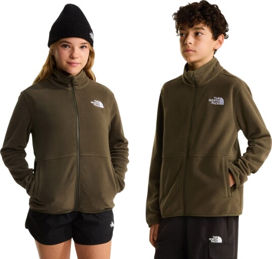 The North Face Teen Glacier Fz Zip In Jacket Khaki green XL