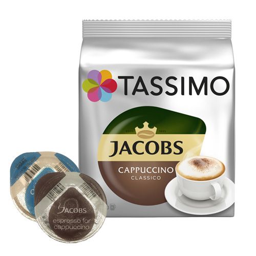 Tassimo Jacobs Cappuccino Classico til Tassimo. 16 kapsler Tassimo Jacobs Cappuccino Classico til Tassimo. 16 kapsler