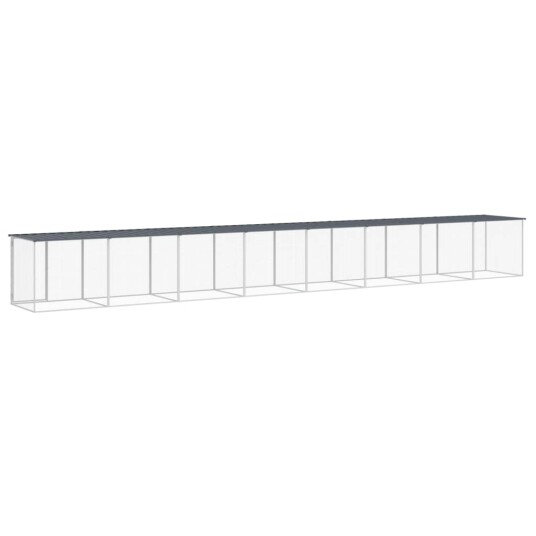 Vidaxl Kyllingbur Med Tak Antrasitt 803X98X90 cm Galvanisert Stål Vidaxl Kyllingbur Med Tak Antrasitt 803X98X90 cm Galvanisert Stål