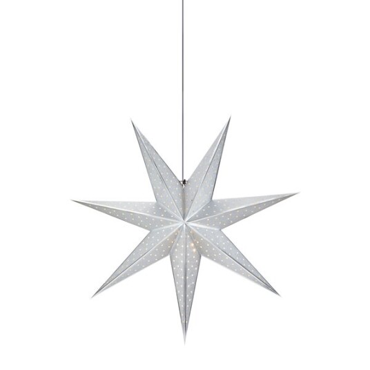 Markslöjd Adventstjerne glitter 75cm sølv