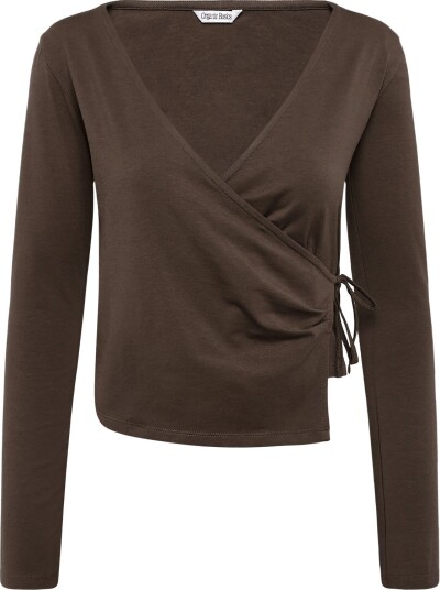 Organic Basics Everyday Wrap Top   Brown   XL