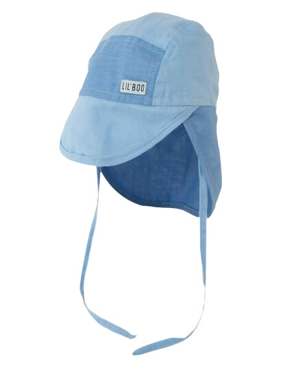 Lil" Boo Soft Baby Sun Cap (Uv) - Blue - 3-6M