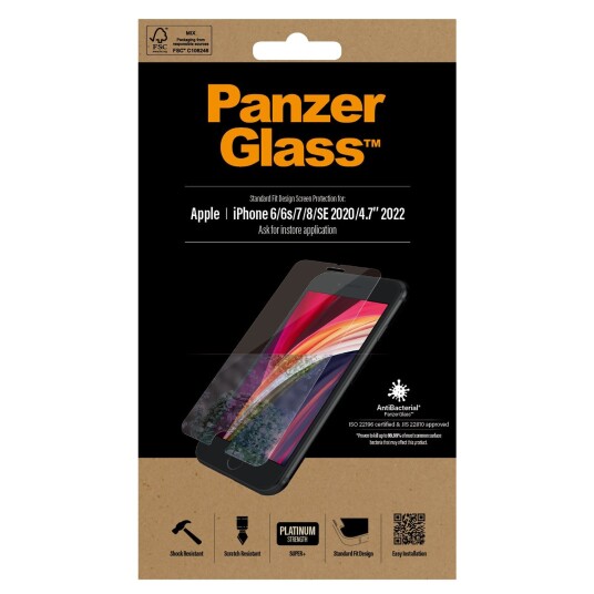 PanzerGlass Skjermbeskytter for iPhone 6/6s/7/8/SE (2020/2022) - Anti-fingeravtrykk, Privacy-filter