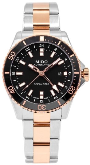 Mido Herreklokke M026.629.22.051.00 Ocean Star Sort/Rose gulltonet
