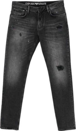 Emporio Armani, Herre, Jeans, Svart, W33,